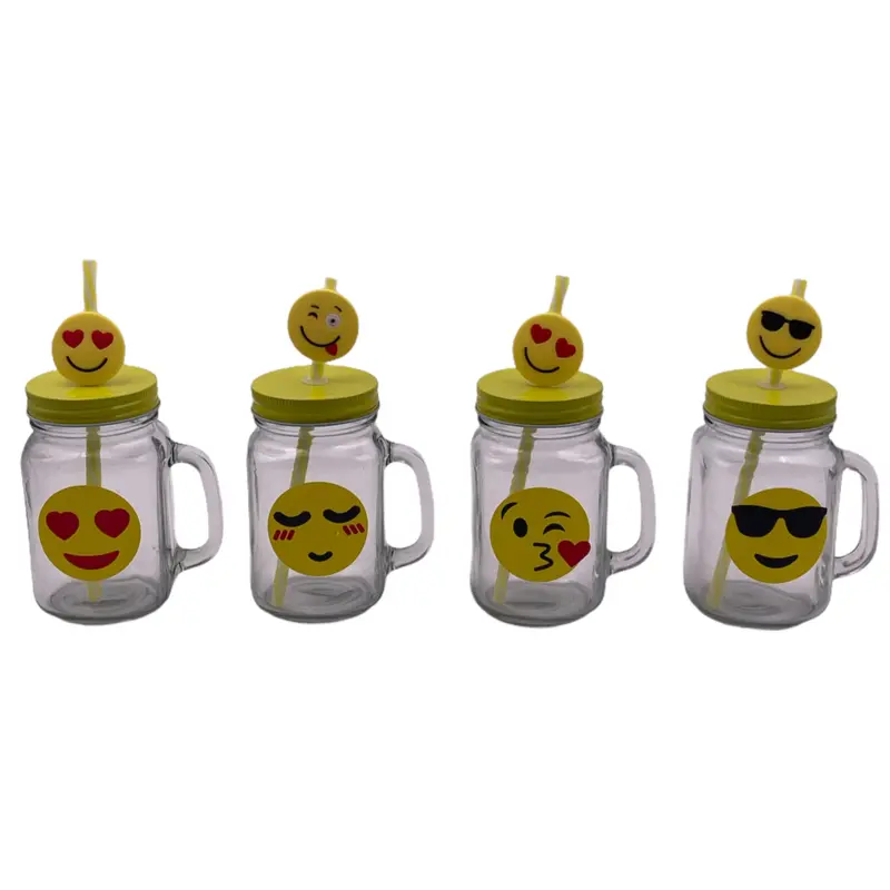 Emoji Mug with Straw