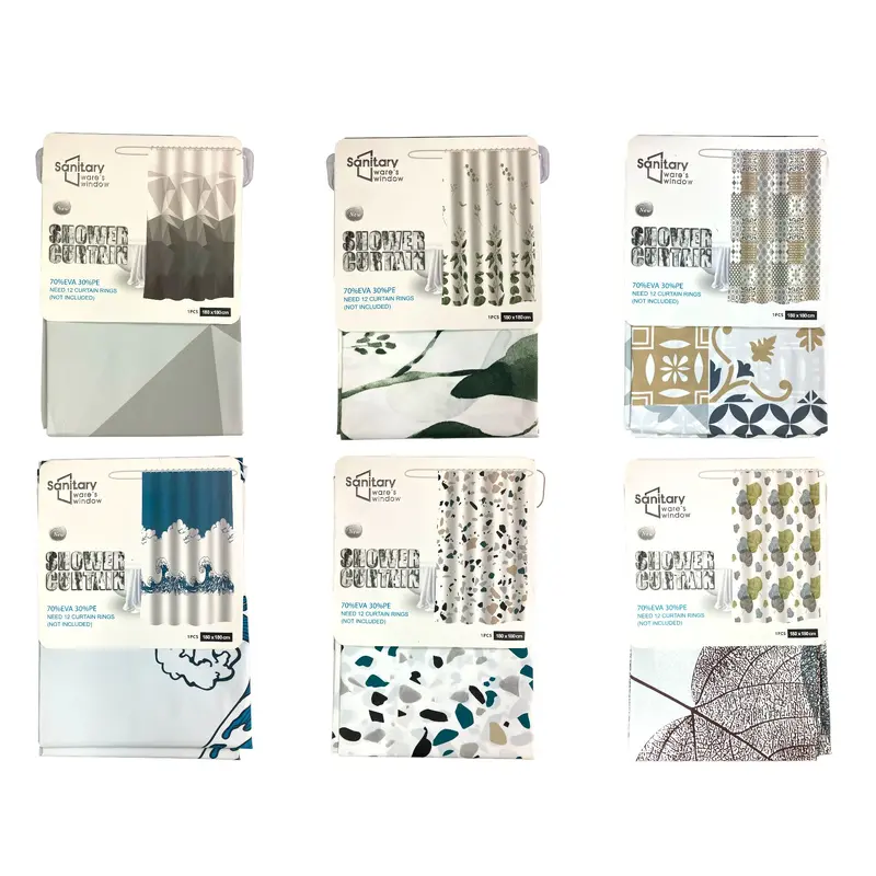EVA and PE Shower Curtain 180x180
