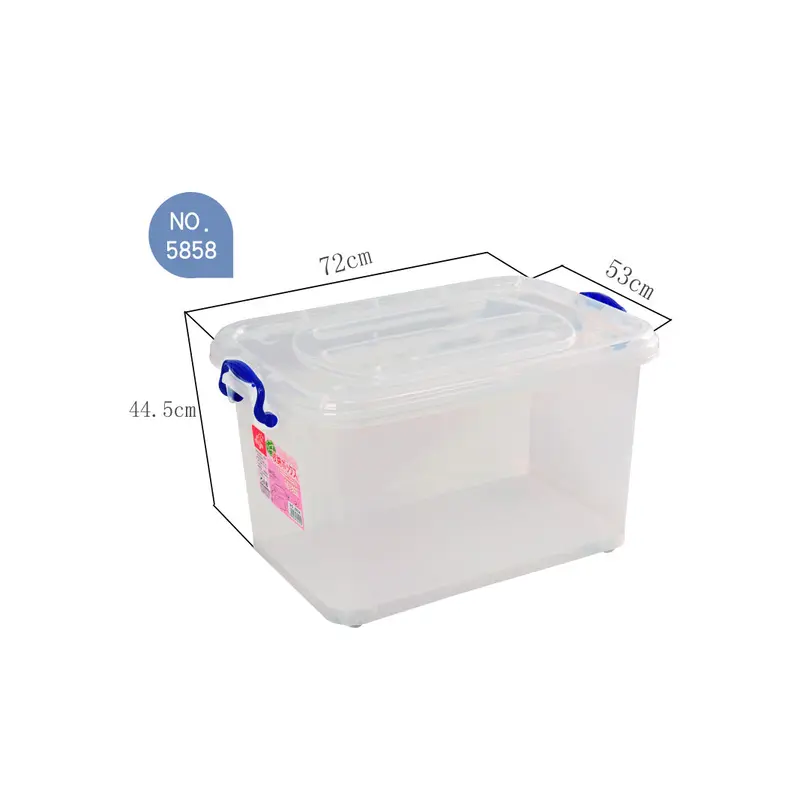 ECOPLUS Clear Storage Box 110 lt with Wheels