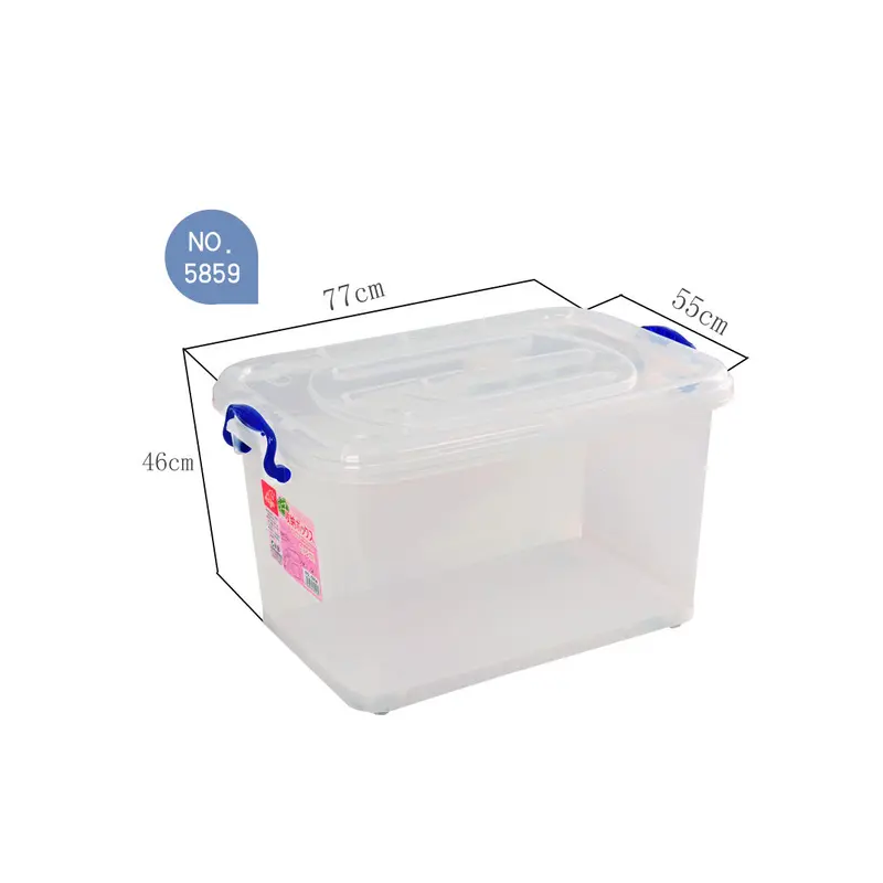 ECOPLUS Clear Storage Box 130 lt with Wheels