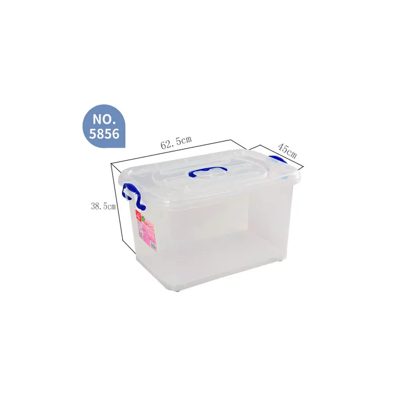 ECOPLUS Clear Storage Box 70 lt with Wheels