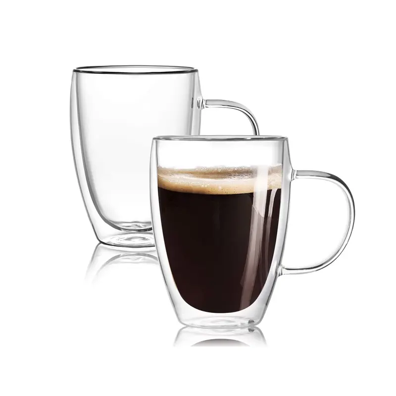 Double Wall Glass Mug 350 ml - 12 cm
