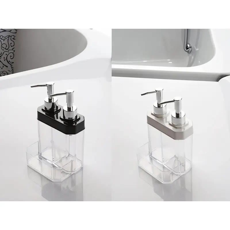 Double Liquid Soap Dispenser with Sponge Holder