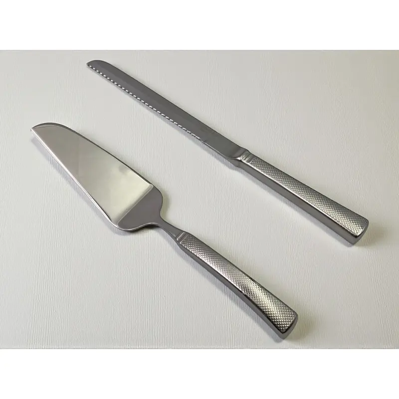 Dosthoff SS Cake Serving Set Hammered Handle