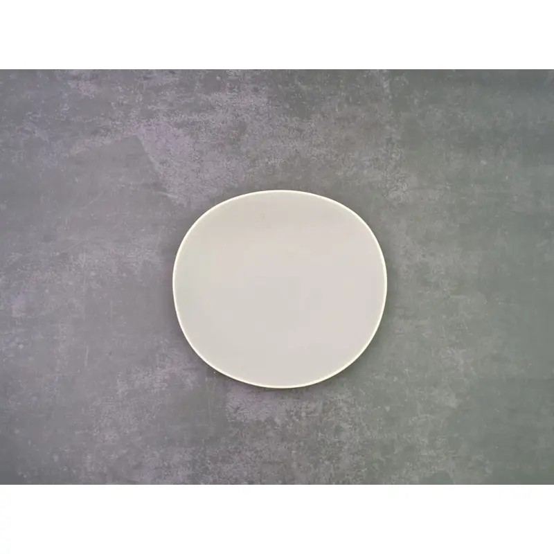 Dosthoff Matt Gray with White Rim Side Plate 17 cm