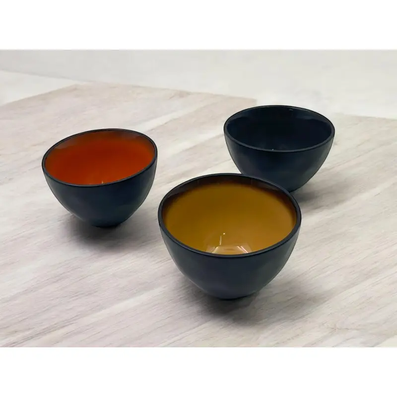 Dosthoff Mat Black with Colored Glaze Sauce Bowl 8 cm