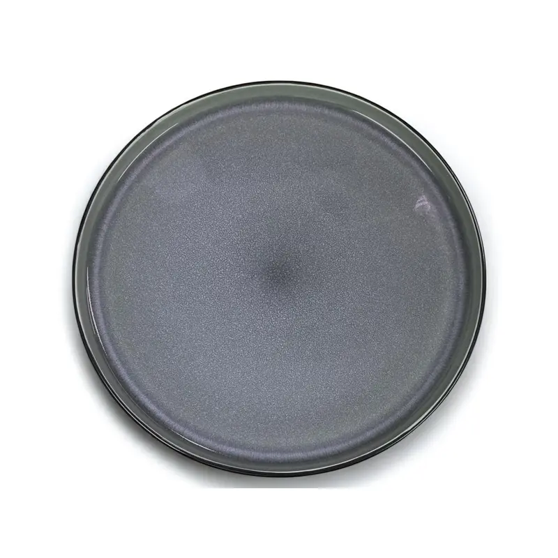 Dosthoff Glazed Dinner Plate Mat Black Exterior 26.5 cm
