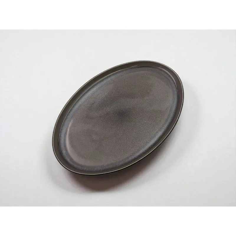 Dosthoff Glazed Oval Plate with Mat Black exterior 29.5