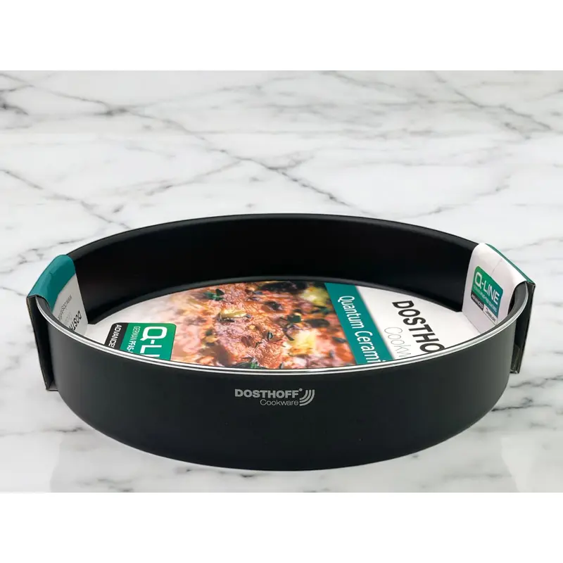 Dosthoff Black Quantum Round Oven Tray 36 cm