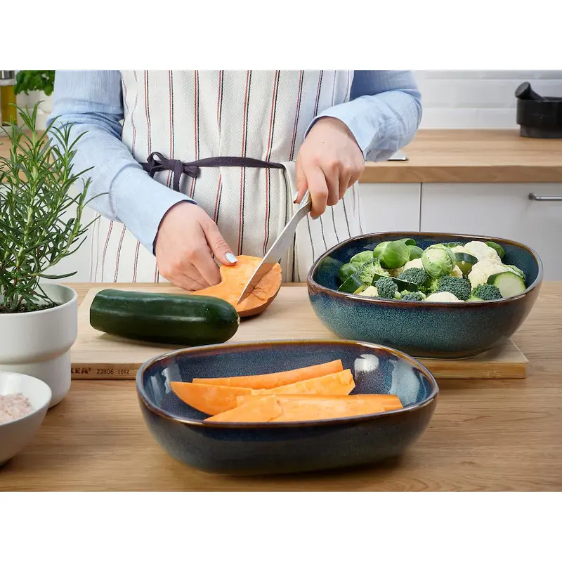 Dosthoff Blue Deep Oval Bowl 23.5 cm  - Oven Safe!