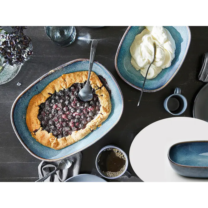 Dosthoff Blue Deep Oval Bowl 30.5 cm  - Oven Safe!