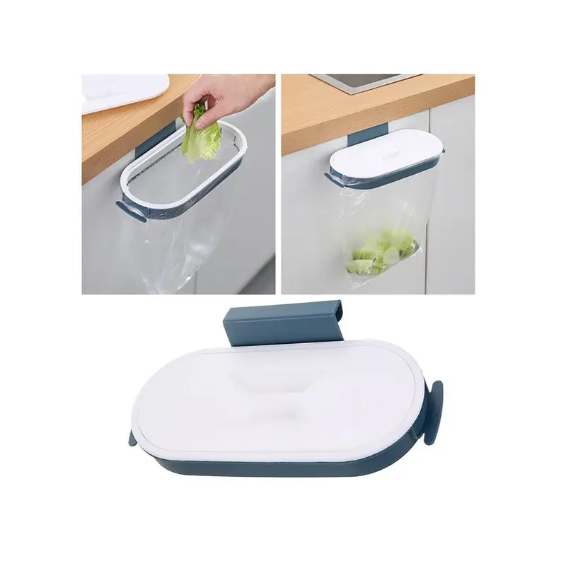 Door Mounted Trash Bag Holder with Cover