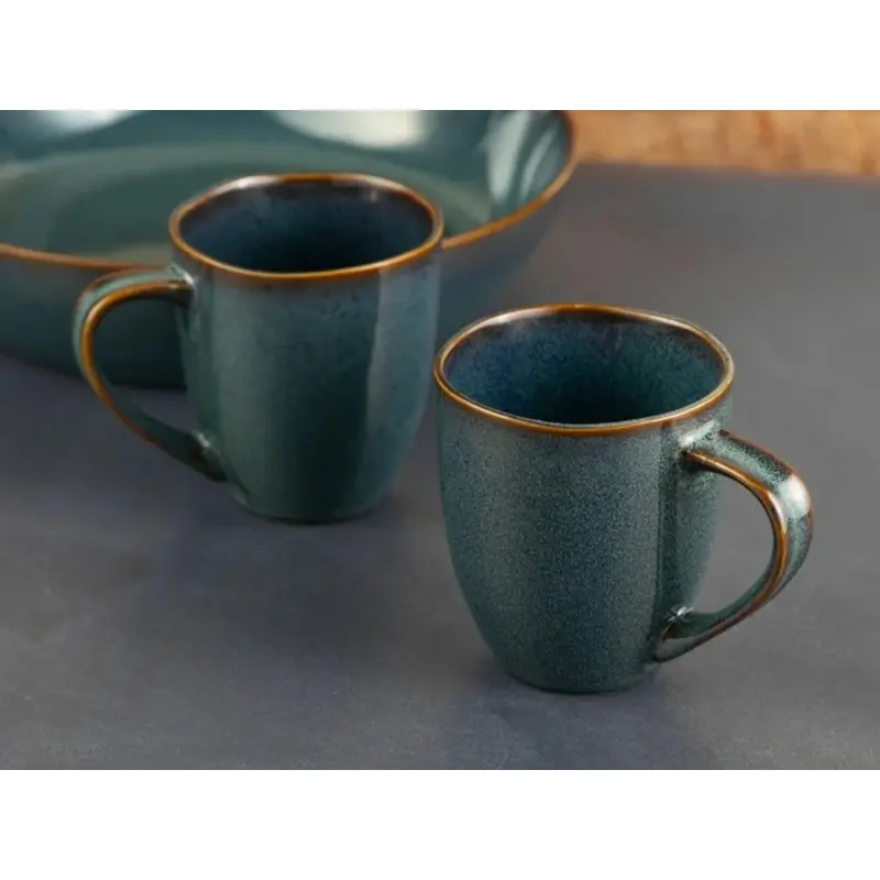 Dosthoff "Ocean Blue Green" Glazed Mug 16 OZ