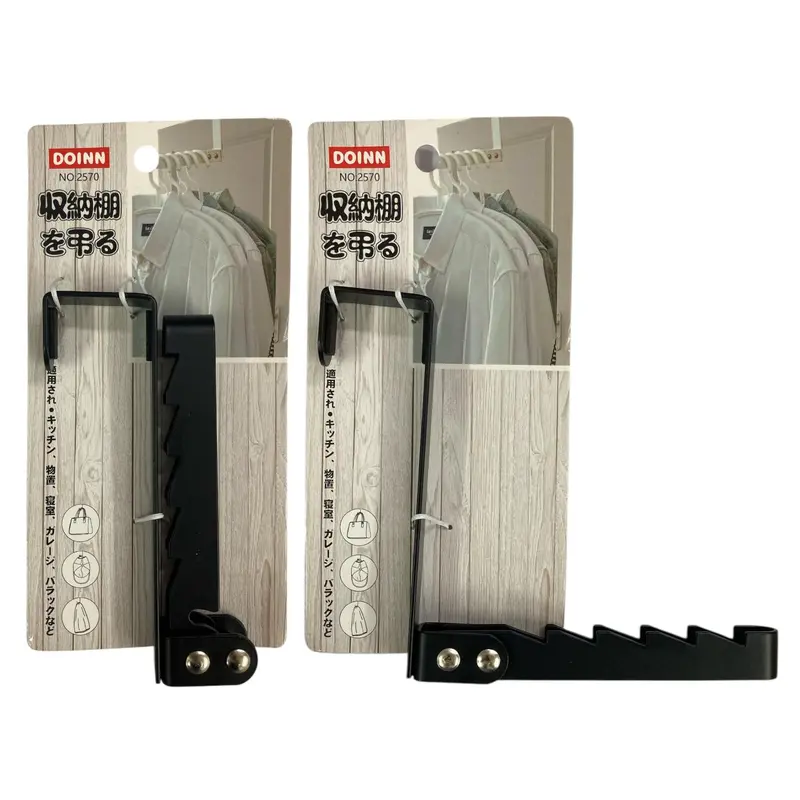 DOINN Black Metallic Over The Door Flip Hanger