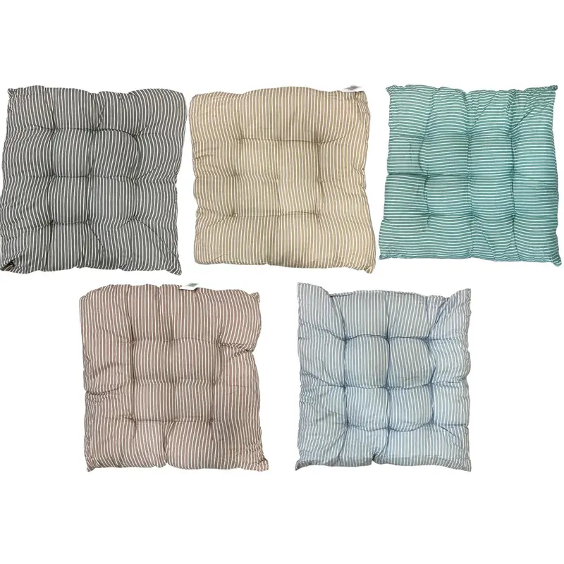 Cotton Seat Cushion with Pastel Colors and Attachments