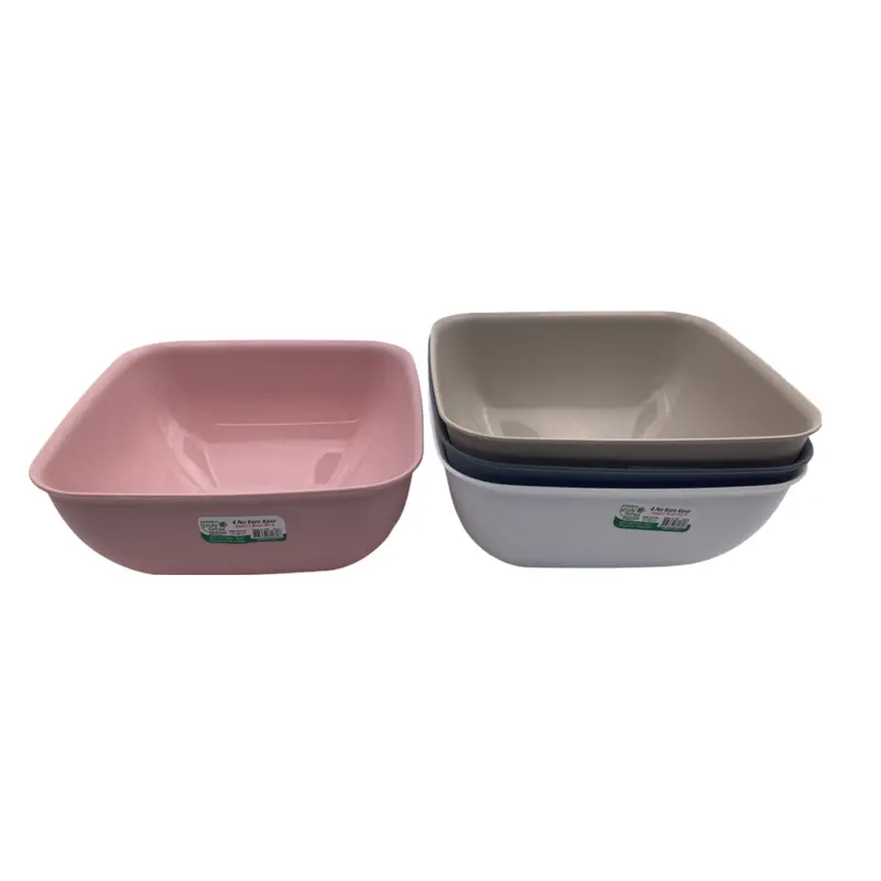 Colorful square bowl; 3.5 lt