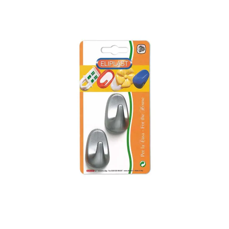 Colored oval adhesive hook X2
