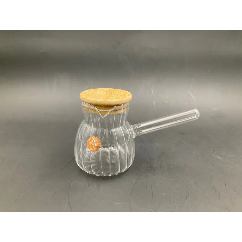 Borosilicate Glass Coffee Pot with wooden cover 400 ml