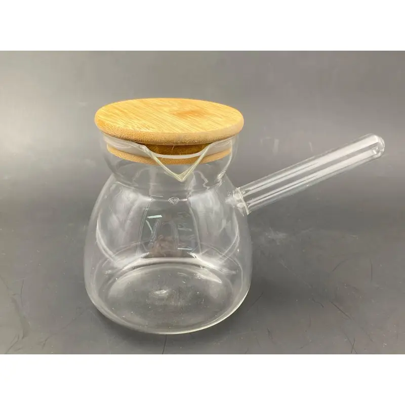Borosilicate Glass Coffee Pot wooden cover 600 ml