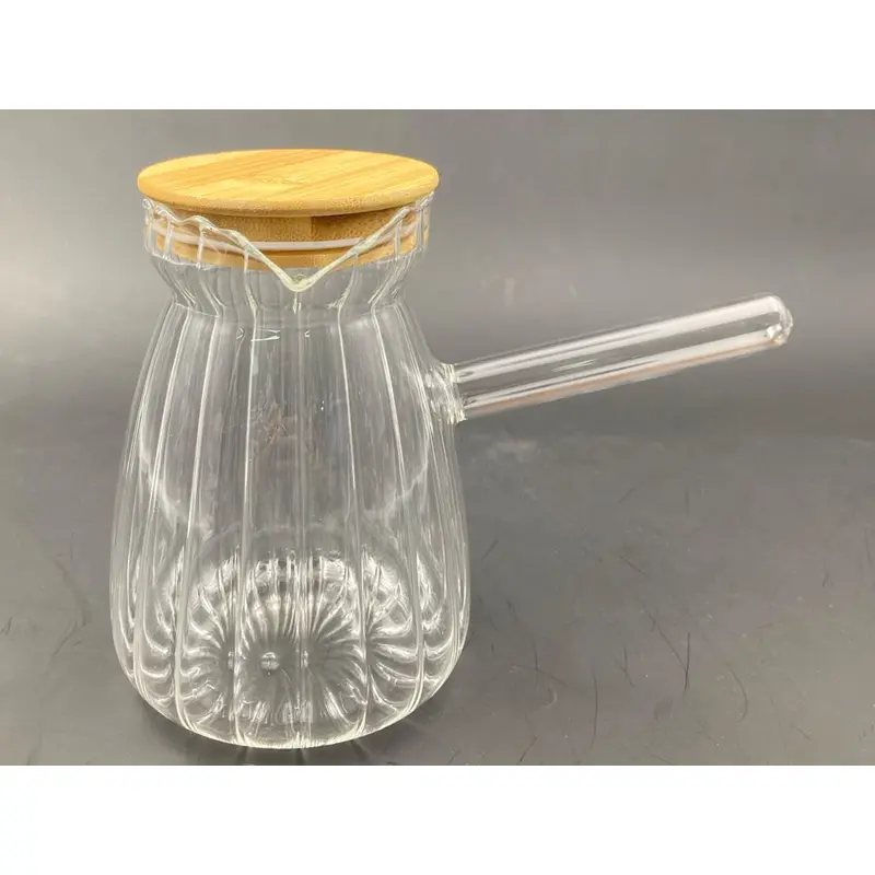 Borosilicate Glass Coffee Pot wooden cover 900 ml