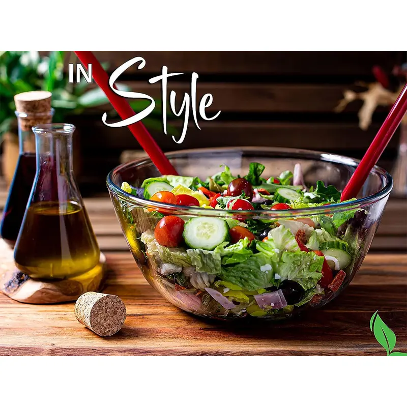 Borosilicate Glass Salad Bowl 2.1L 22x10.5 cm