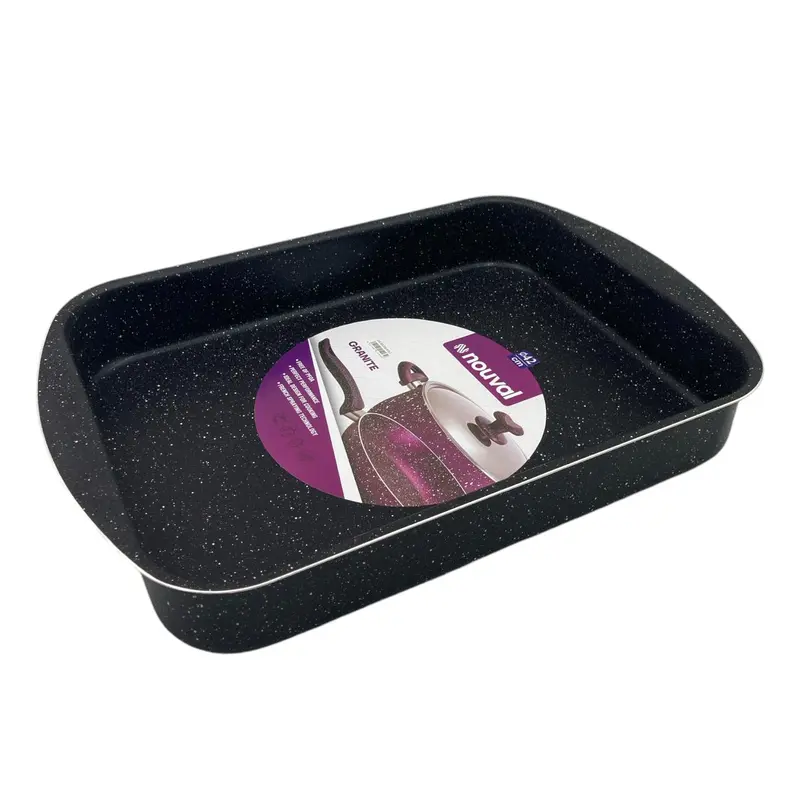 Black Granite Nouval Rectangular Oven Tray 42 cm