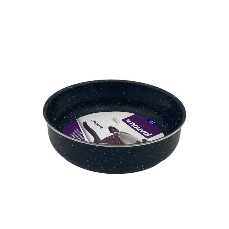 Black Granite Nouval Round Oven Tray 22 cm