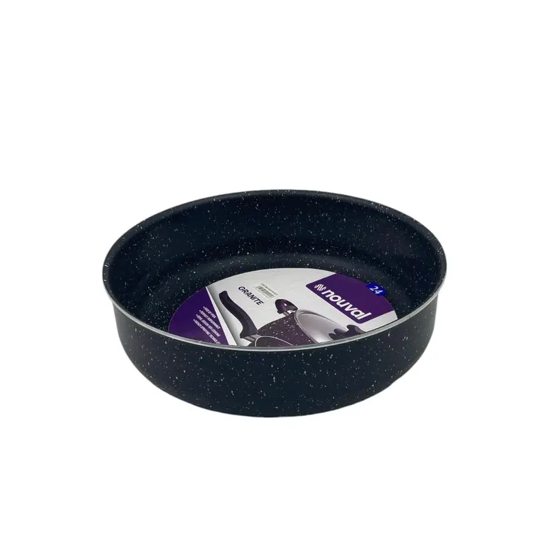 Black Granite Nouval Round Oven Tray 24 cm