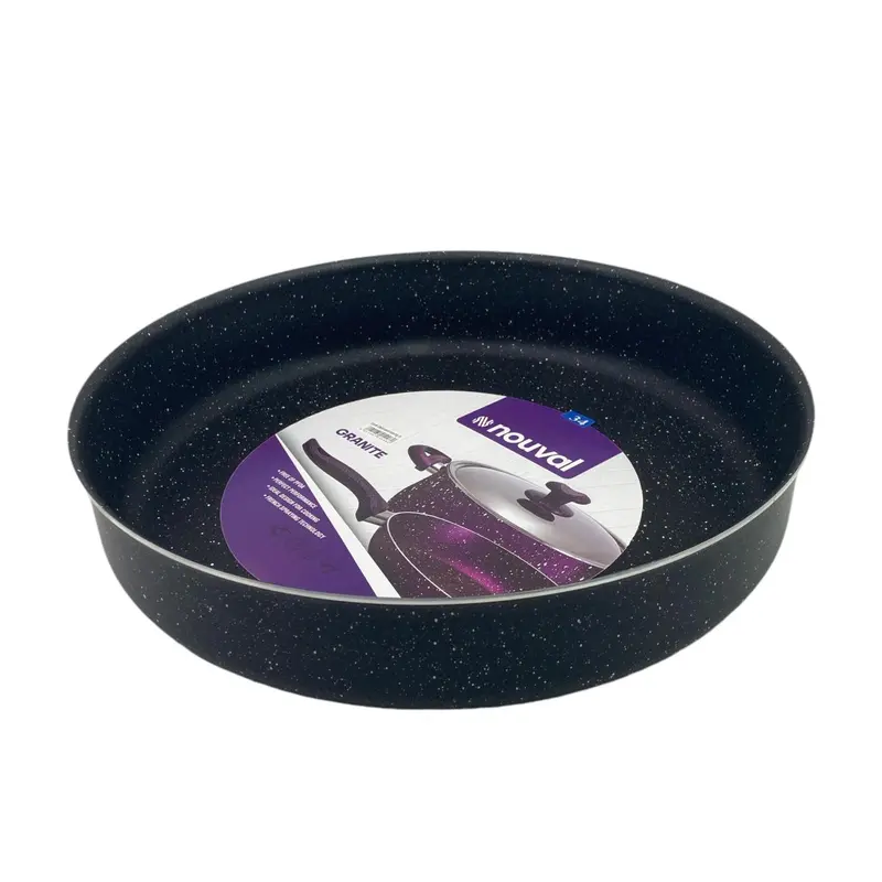 Black Granite Nouval Round Oven Tray 34 cm
