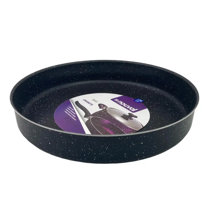 Black Granite Nouval Round Oven Tray 38 cm