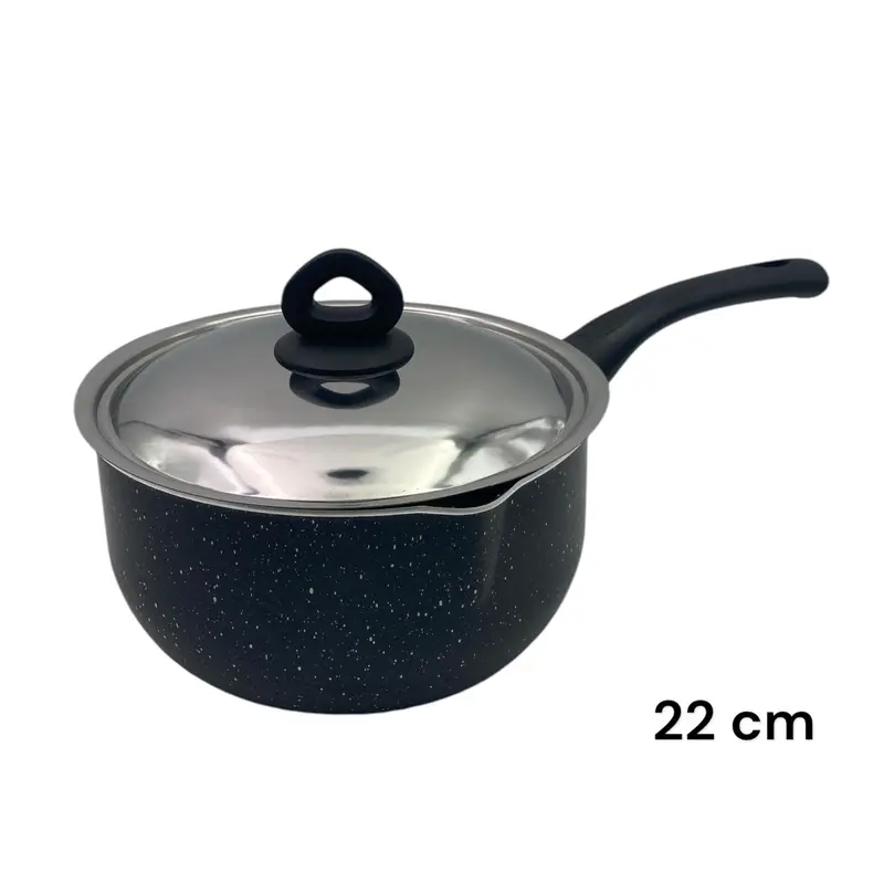 Black Granite Nouval Sauce Pan 22 cm