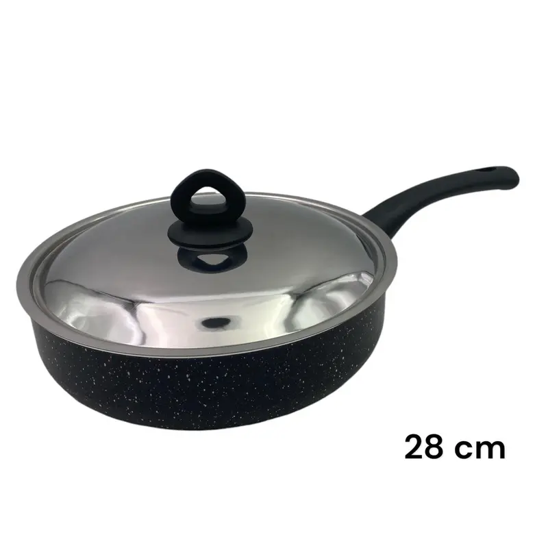 Black Granite Nouval Sauteuse 28 cm