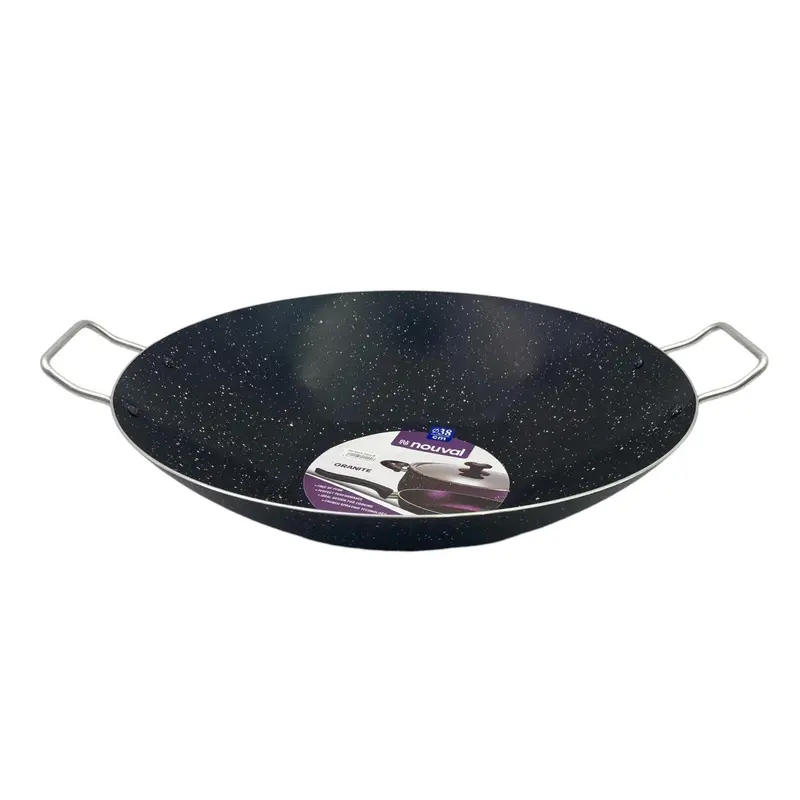 Black Granite Nouval Wok 38 cm