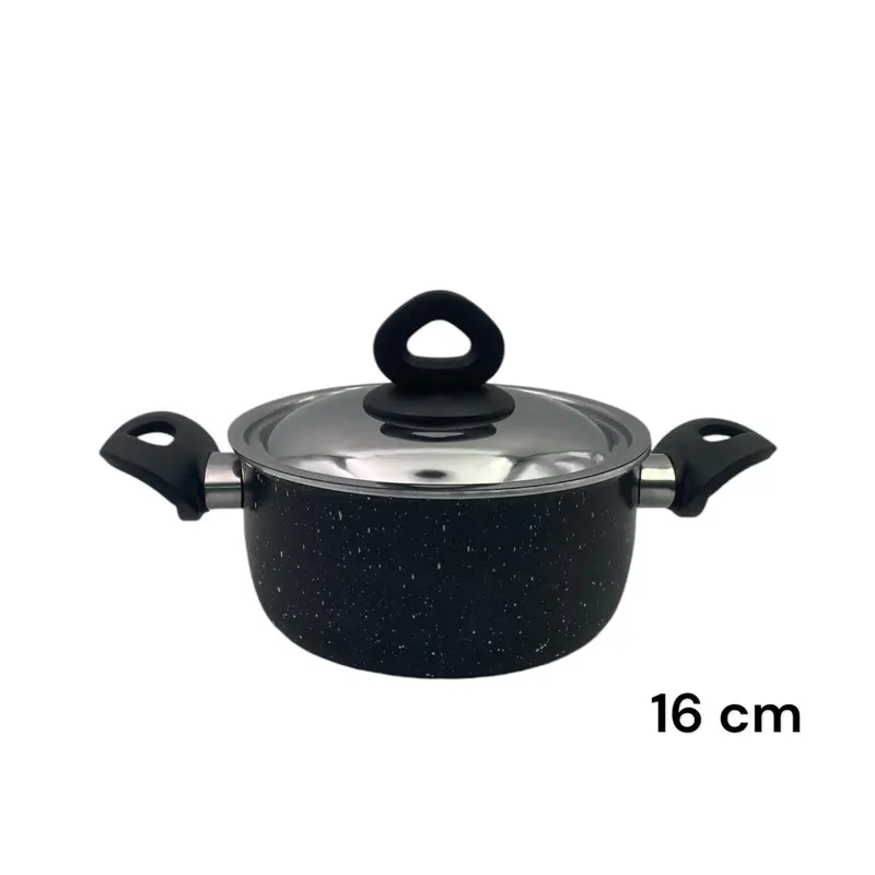 Black Granite Nouval Casserole 16 cm