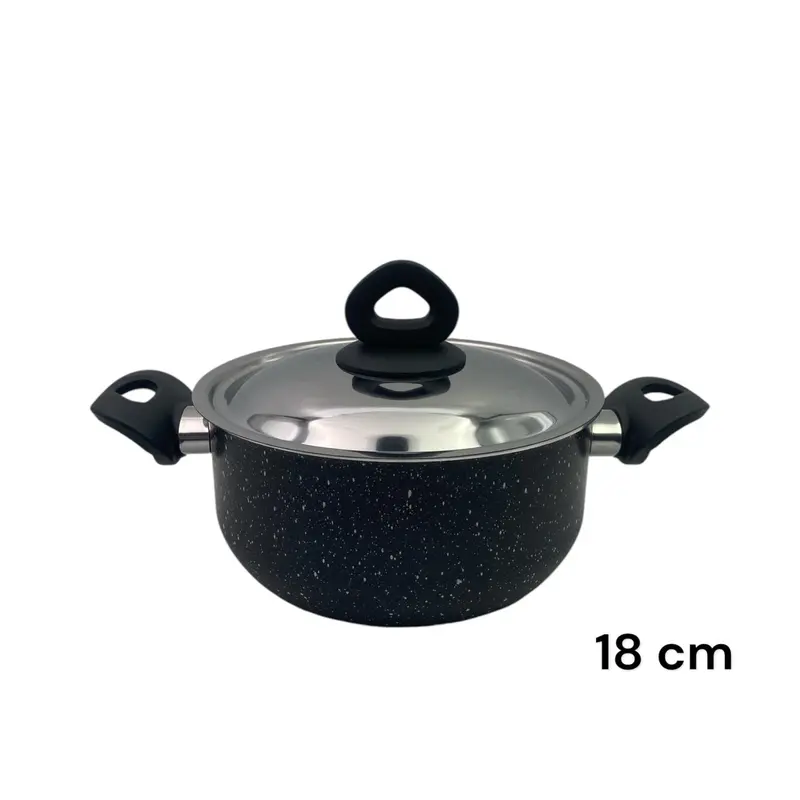 Black Granite Nouval Casserole 18 cm