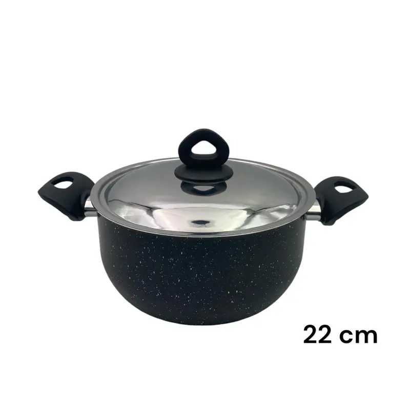 Black Granite Nouval Casserole 22 cm