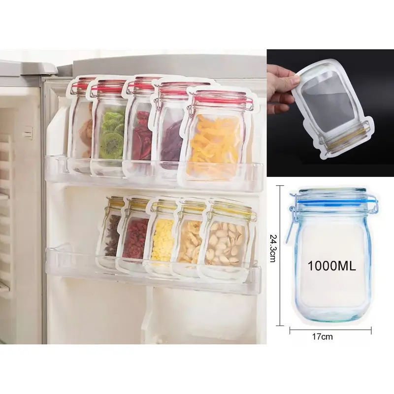 Big reusable lock and seal bag airtight jar X12