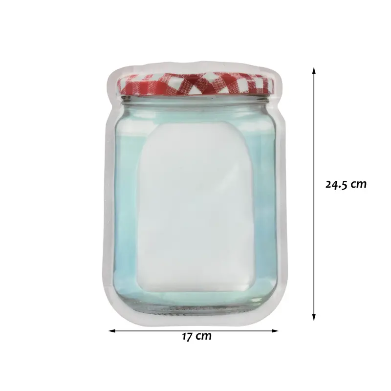 Big reusable lock&seal bag checkered cover jar X12.