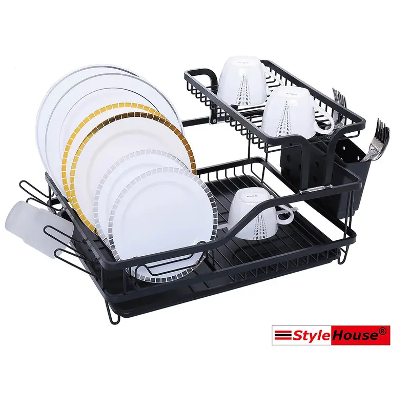 Black Aluminium Dish Rack