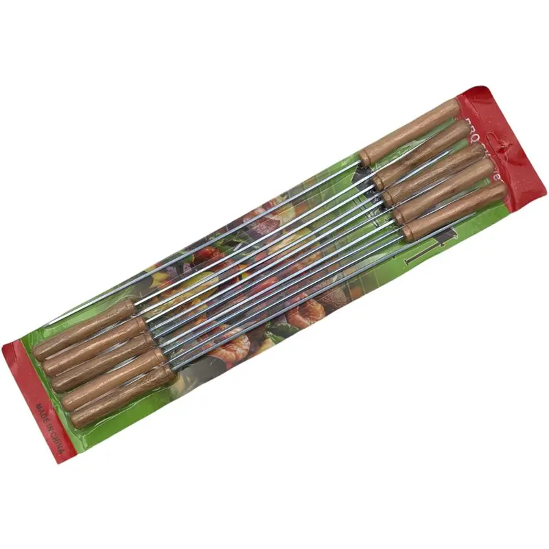 BBQ Skewers with wooden handle; 10 pcs