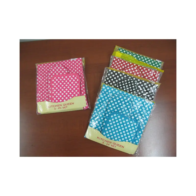 Apron and oven mitten set