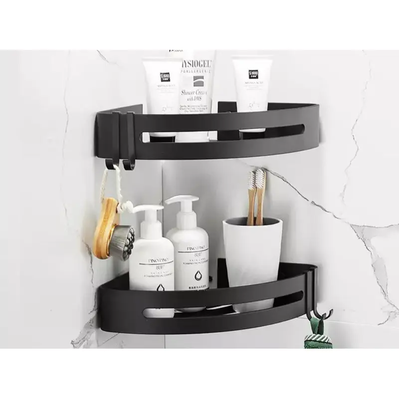 Aluminium bathroom corner shelf