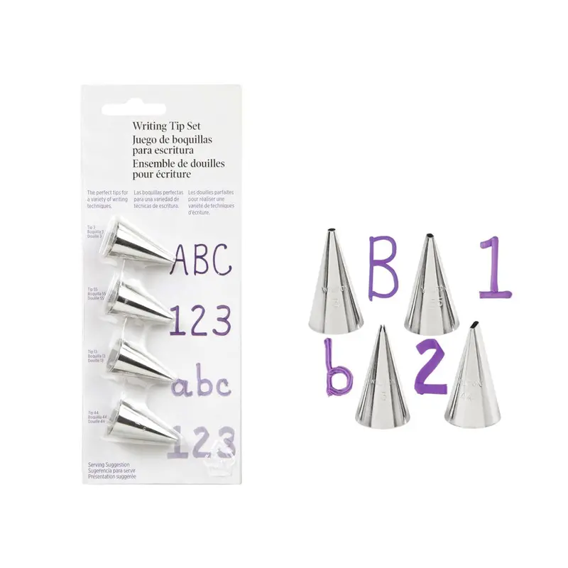 Writing Tip Set for Cake Icing x4