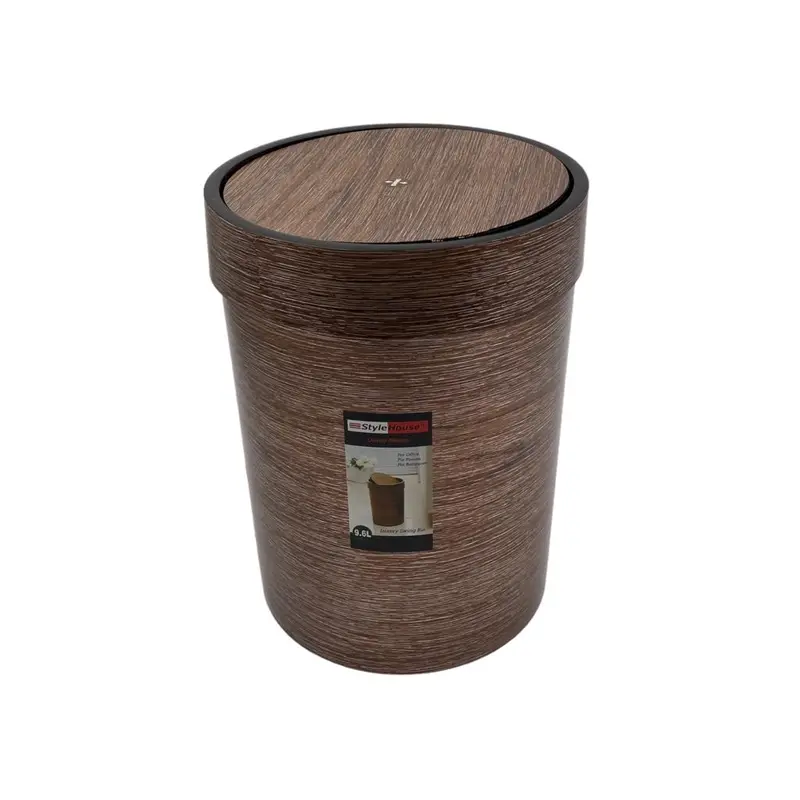 Wooden Design Swing Dustbin