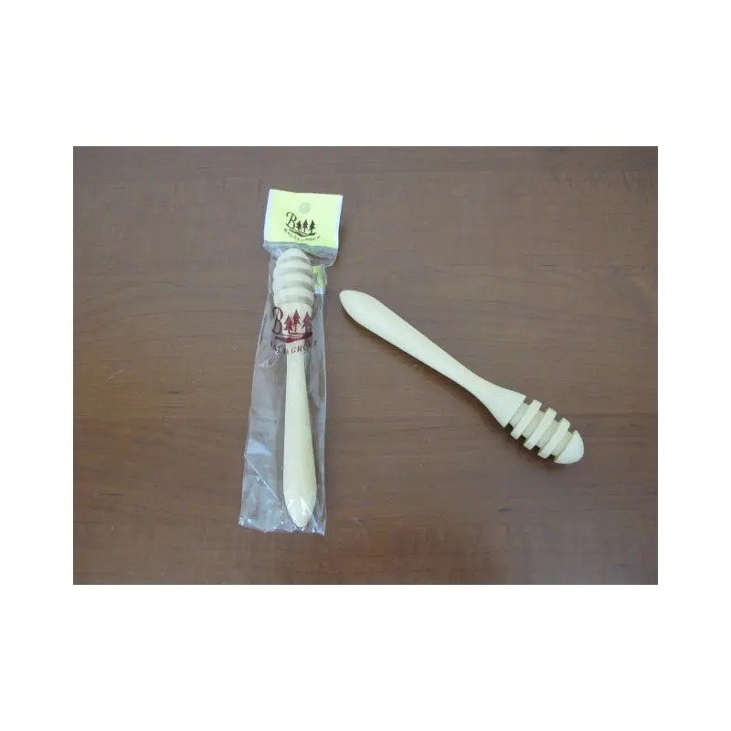 Wooden Honey Dipper; 17 cm