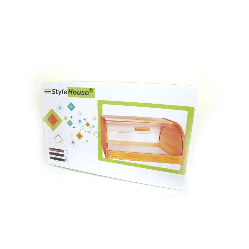 Wooden Bread Box with Acrylic Cover