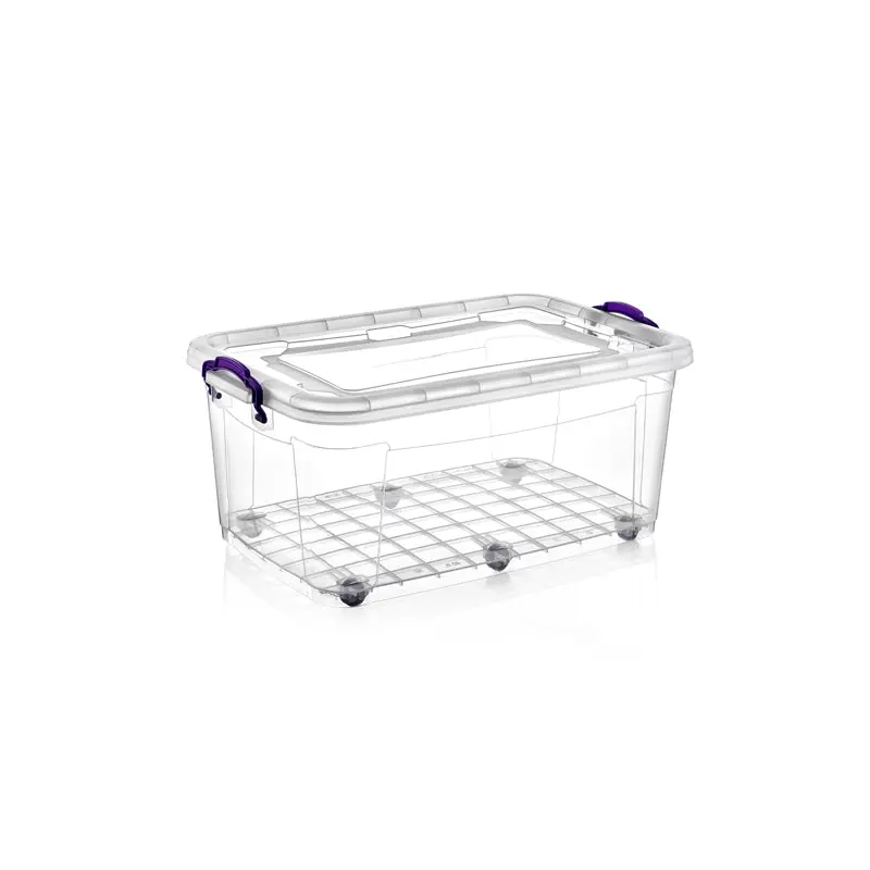 Wheelie Clear Storage Box; 50 lt