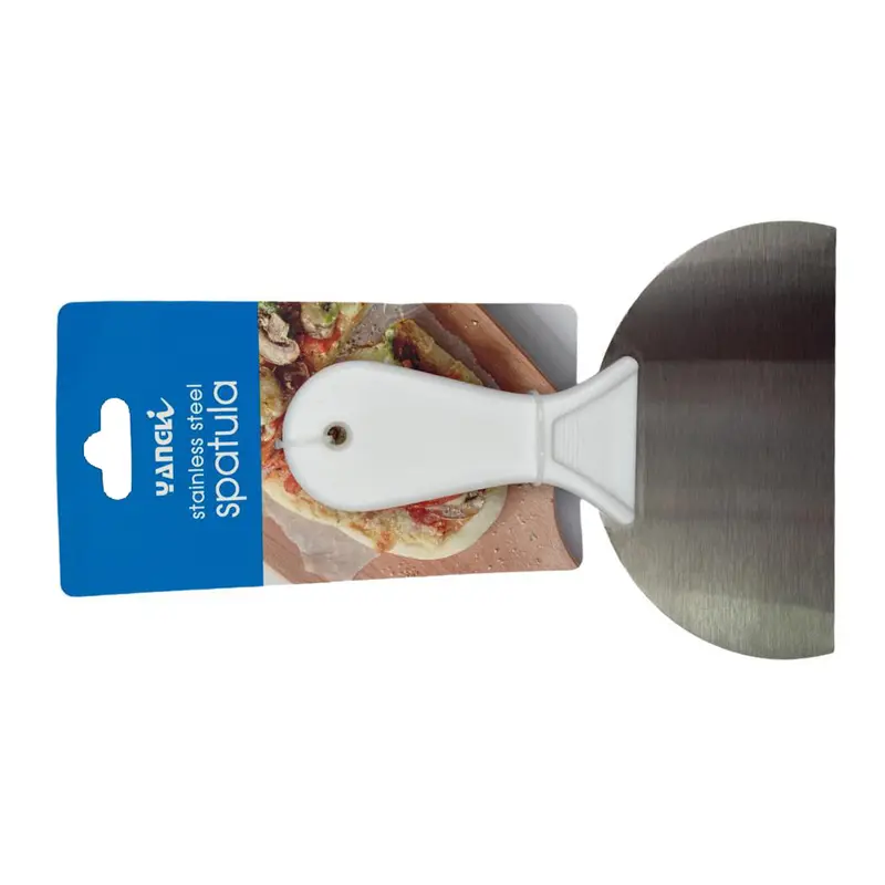 Wide SS Spatula with White Handle