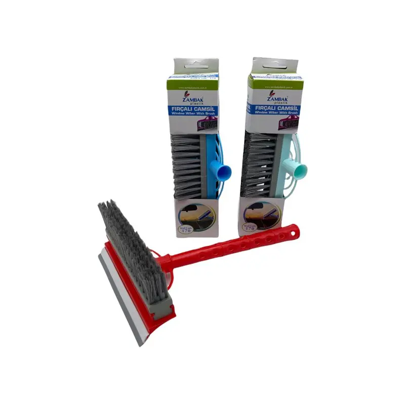 Windows wiper with brush