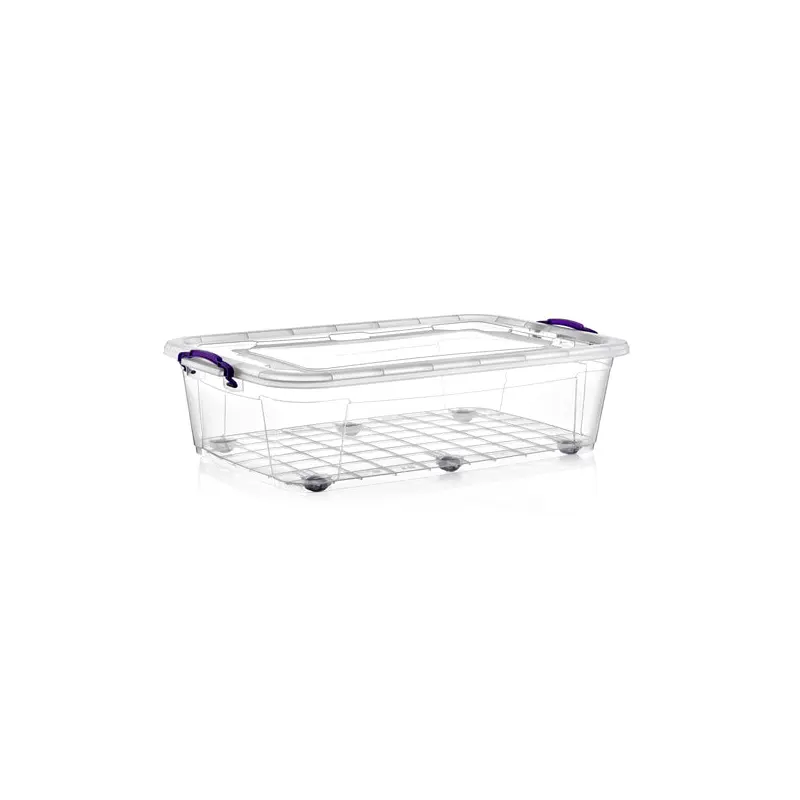 Wheelie Clear Storage Box; 30 lt